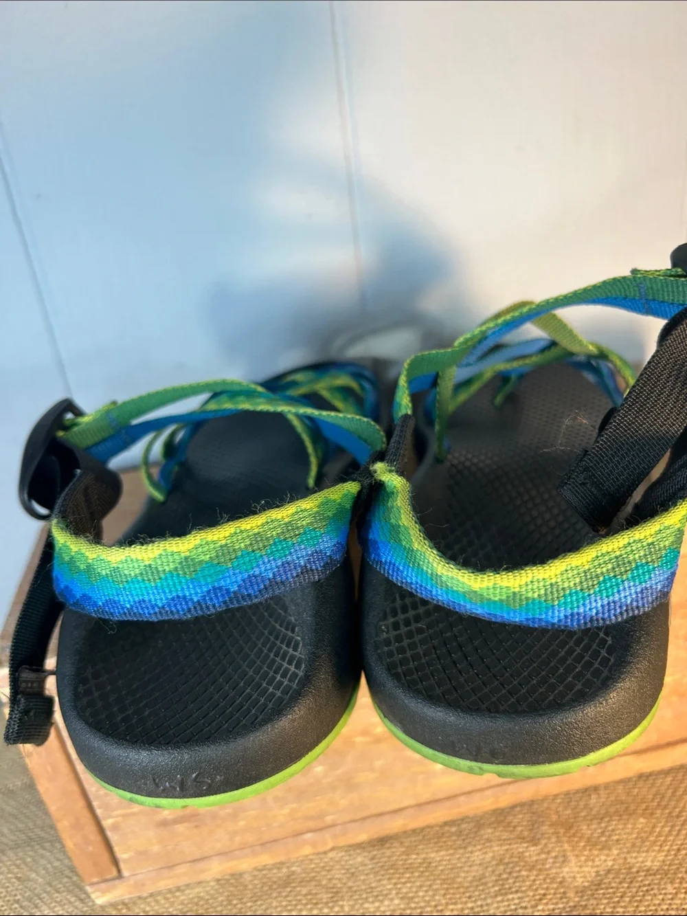 Chaco Women's Multicolor Strappy Sport Sandals - Blue & Green